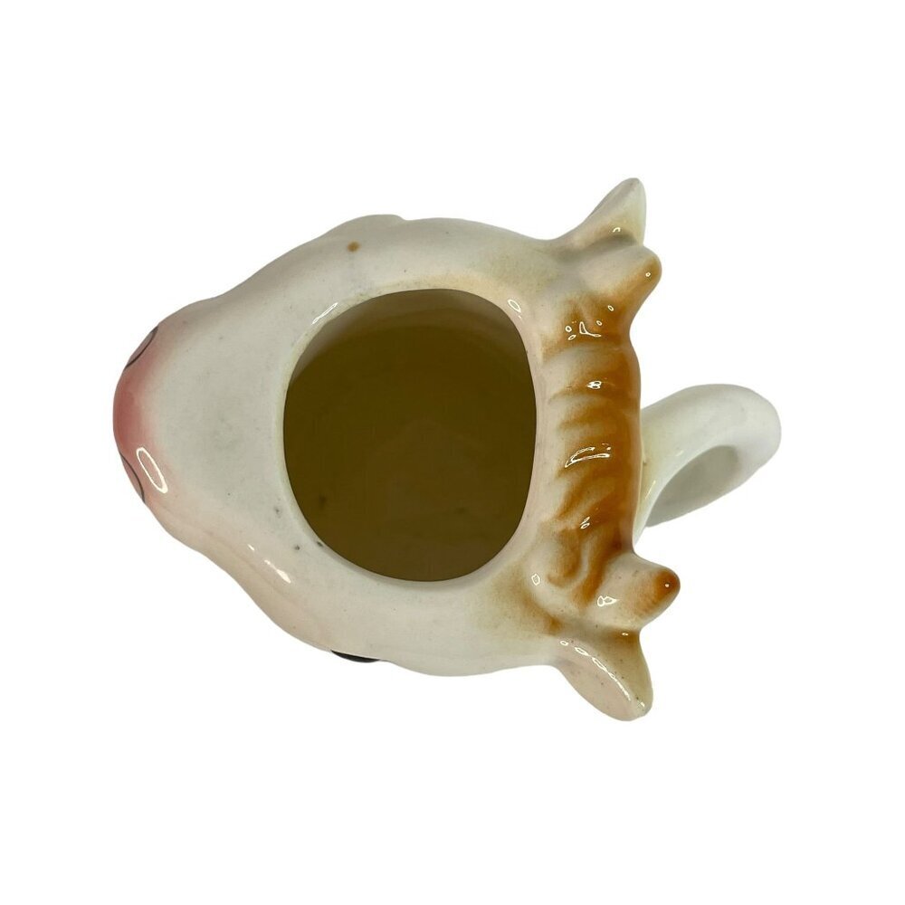 Vintage Japanese Floral Cow Ceramic Creamer Pitcher Cottagecore Grandmacore - Picture 6 of 7